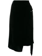 Federica Tosi Wrap Style Asymmetric Skirt - Black