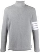 Thom Browne Waffle-knit Turtleneck Jumper - Grey