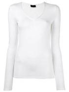 Joseph V Neck Fine Knit Top, Women's, Size: Xs, White, Lyocell/cotton/spandex/elastane