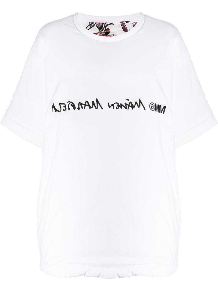 Mm6 Maison Margiela Logo Reversible T-shirt - White