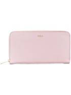 Furla Zip Around Logo Wallet - Pink