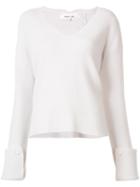 Helmut Lang Ribbed Sweater, Women's, Size: Small, White, Cotton/wool/cashmere