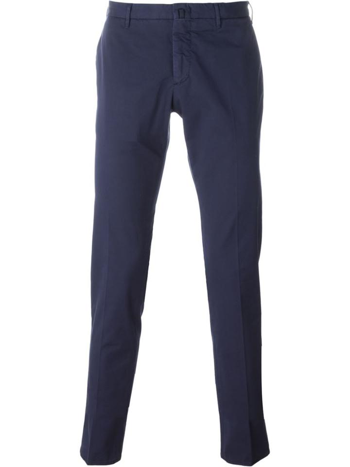 Incotex Stretch Slim-fit Trousers, Men's, Size: 52, Blue, Cotton/spandex/elastane