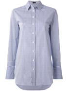 Joseph Striped Shirt, Women's, Size: 36, Blue, Cotton/spandex/elastane/polyamide