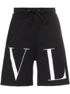 Valentino Vltn Print Shorts - Black