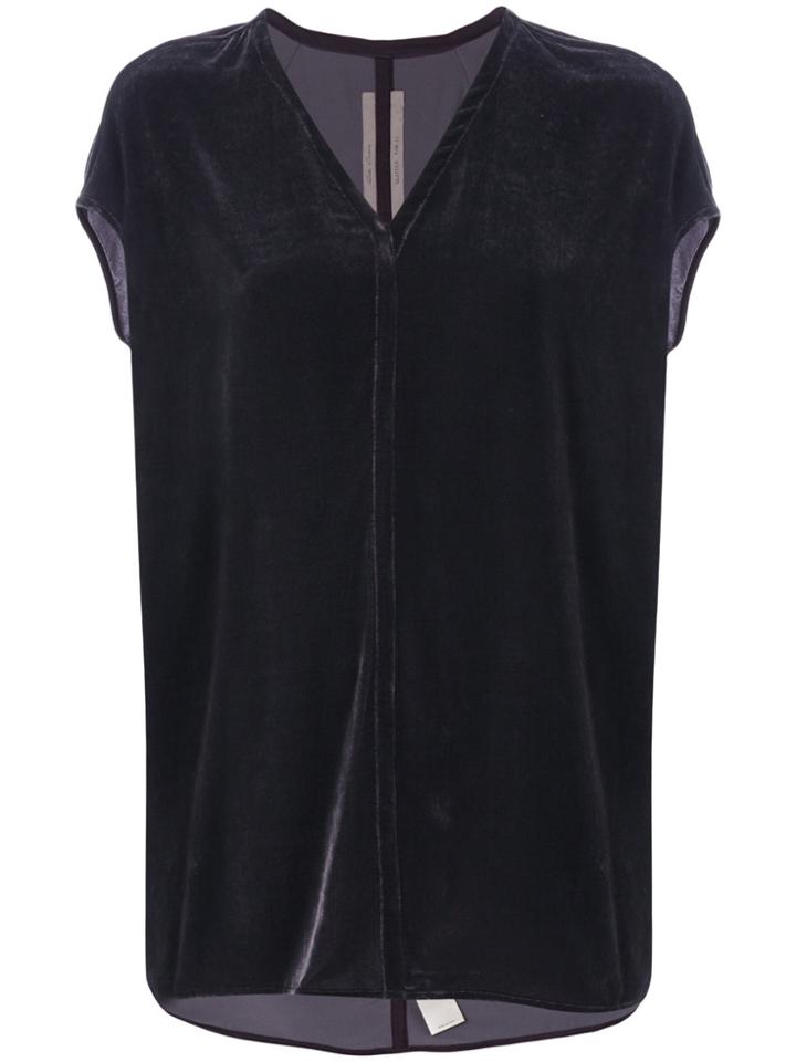 Rick Owens V-neck Cap Blouse - Pink & Purple