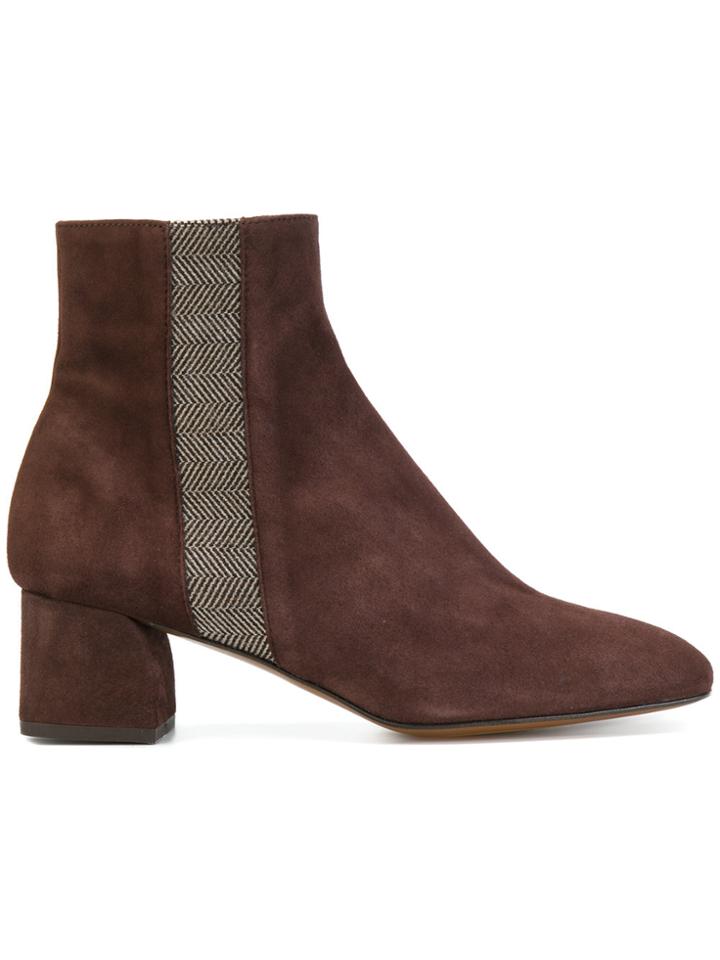 Castañer Stripe Detail Ankle Boots - Brown