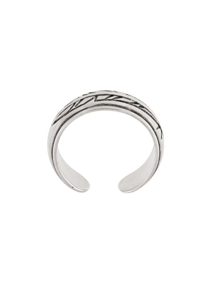 Philippe Audibert Etched Detail Ring - Metallic