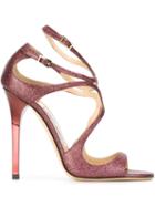 Jimmy Choo Lance Sandals, Women's, Size: 37.5, Pink/purple, Leather