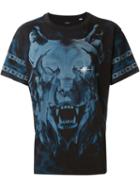 Diesel Fierce Print T-shirt, Men's, Size: L, Blue, Cotton/polyester