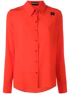 Rochas 'r' Patch Shirt, Women's, Size: 40, Red, Silk