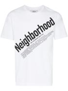 Neighborhood Logo Print Cotton T-shirt - White