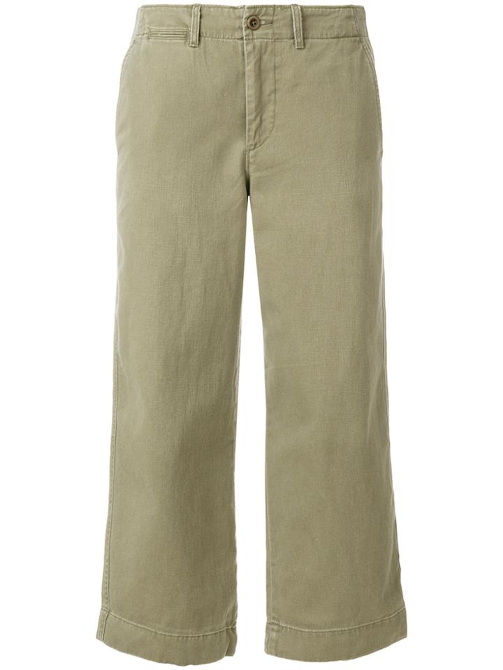Polo Ralph Lauren Wide-leg Cropped Trousers - Nude & Neutrals