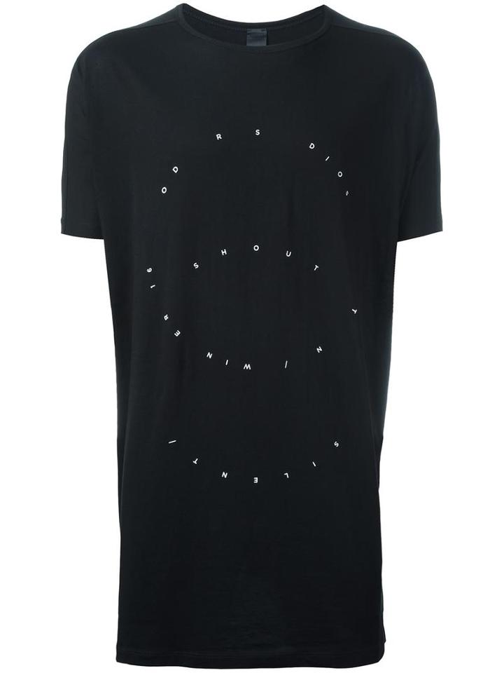 Odeur Words Print T-shirt, Adult Unisex, Size: Large, Black, Cotton