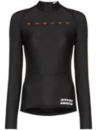 Ambush Logo Print Scuba Top - Black