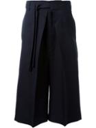 Alexander Mcqueen - Cropped Wide Leg Trousers - Men - Silk/cotton/acetate/viscose - 46, Blue, Silk/cotton/acetate/viscose