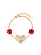 Dolce & Gabbana Heart Logo Charm Bracelet - Metallic