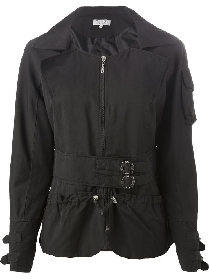 Christian Dior Vintage Belted Drawstring Jacket