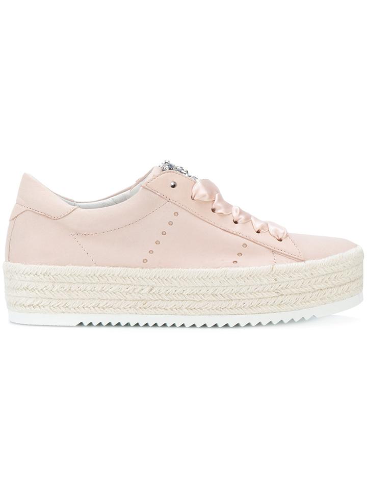 Kennel & Schmenger Embellished Sneakers - Nude & Neutrals