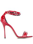 Marc Ellis Studded Stiletto Sandals - Red