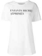 Enfants Riches Deprimes - Slogan Print T-shirt - Women - Cotton - Xs, White, Cotton