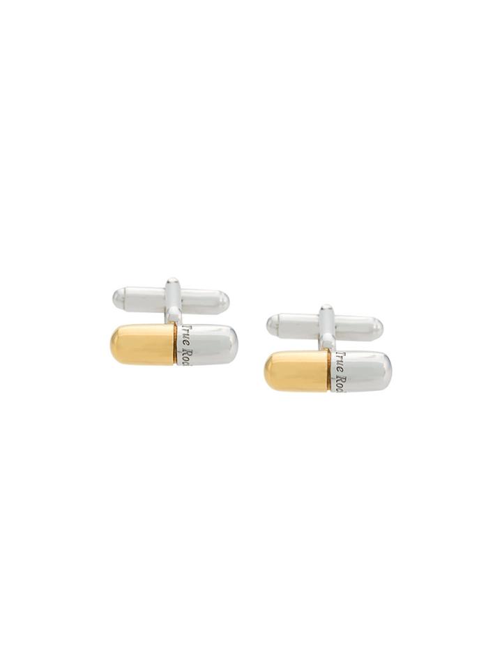 True Rocks Two Tone Cufflinks - Metallic