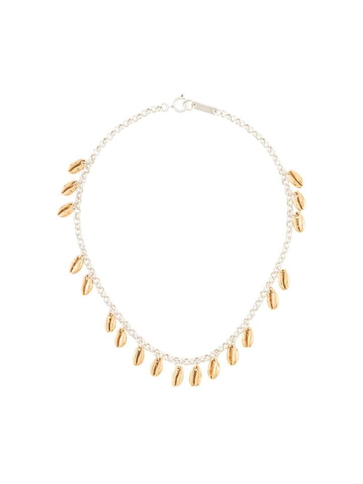 Isabel Marant Shell Charm Short Necklace - Silver