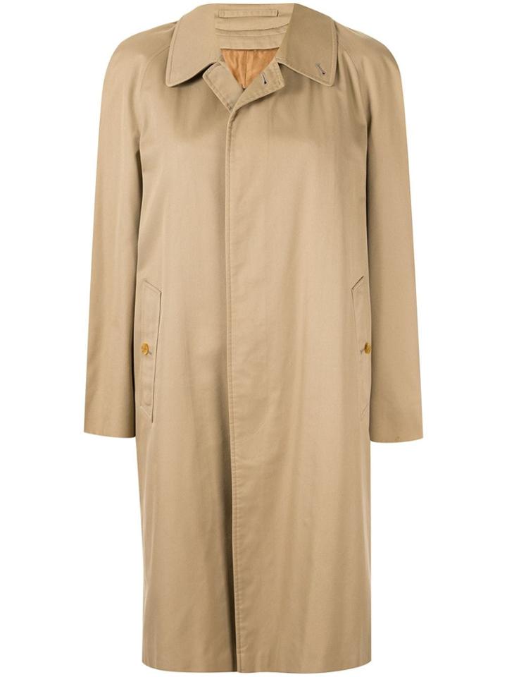 Burberry Pre-owned Straight Midi Rain Coat - Brown