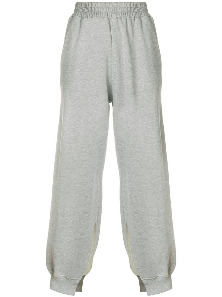 Mm6 Maison Margiela Side Slit Track Pants - Grey