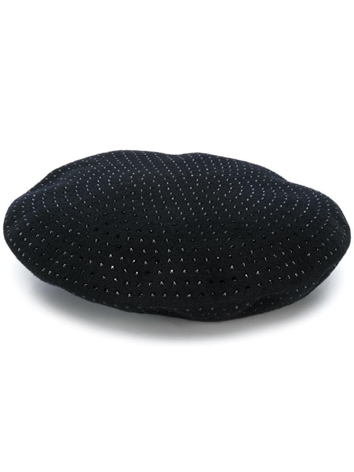 Saint Laurent Studded Beret - Black