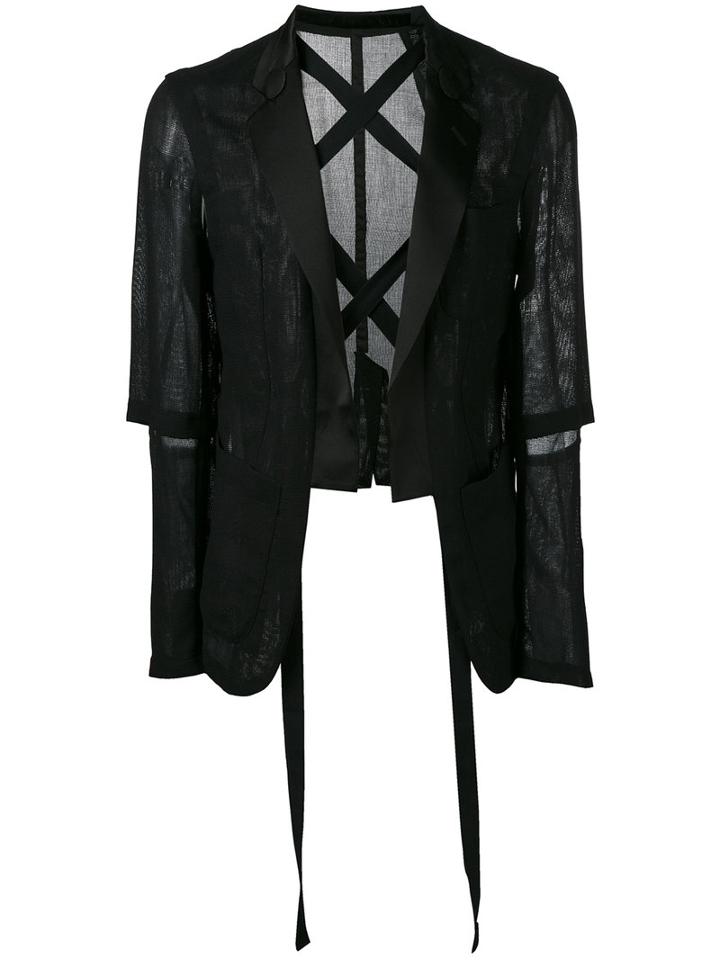 Takahiromiyashita The Soloist - Oriental Sports Jacket - Men - Silk/lamb Skin/wool - S, Black, Silk/lamb Skin/wool