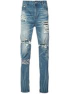 God's Masterful Children Ripped Paisley Insert Jeans - Blue