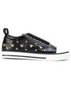 Red Valentino Star Studded Lace-up Sneakers - Black