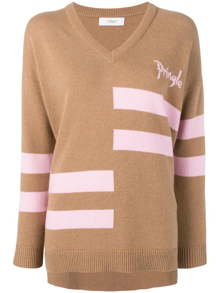 Pringle Of Scotland Heritage Logo Cashmere Jumper - Brown