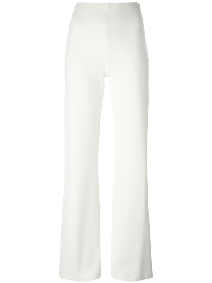Max Mara High-waisted Trousers, Women's, Size: 40, White, Viscose/polyamide