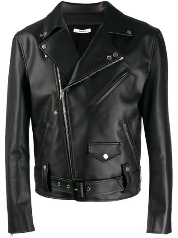 Zilver Zipped Biker Jacket - Black