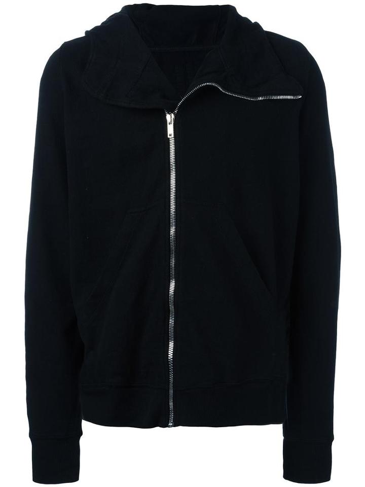 Rick Owens Drkshdw Fold Over Collar Hoodie, Men's, Size: Medium, Black, Cotton