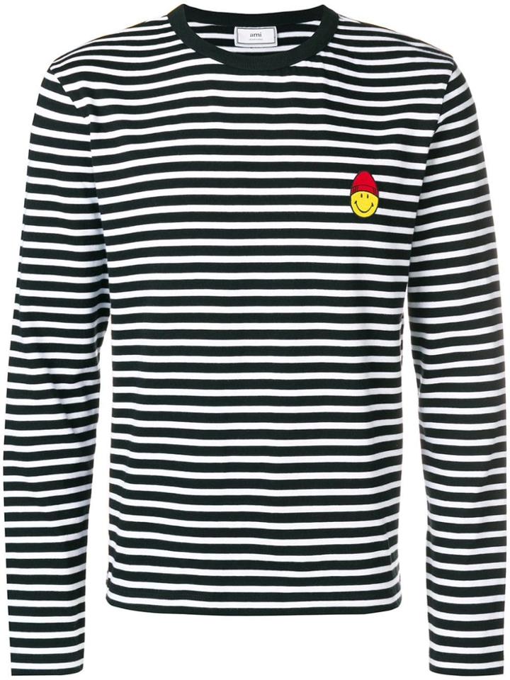 Ami Alexandre Mattiussi T-shirt Smiley Patch - Black