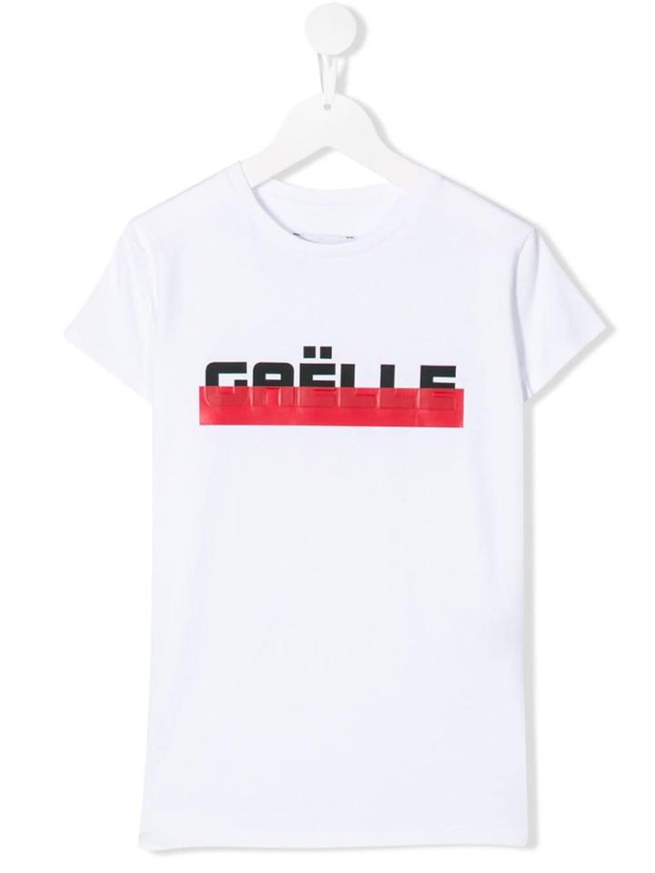 Gaelle Paris Kids Teen Logo Print T-shirt - White