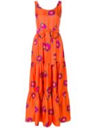 La Doublej Sleeveless Printed Dress - Orange