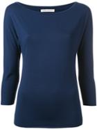 Stefano Mortari Plain Sweatshirt, Women's, Size: 44, Blue, Viscose/spandex/elastane