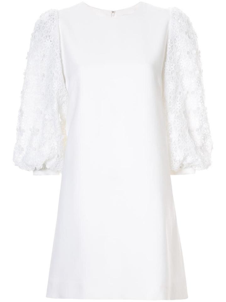 Andrew Gn Lace Lantern Dress - White
