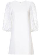Andrew Gn Lace Lantern Dress - White