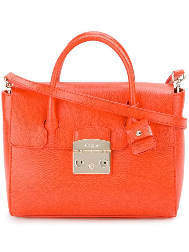 Furla Flap Opening Shoulder Bag, Women's, Yellow/orange