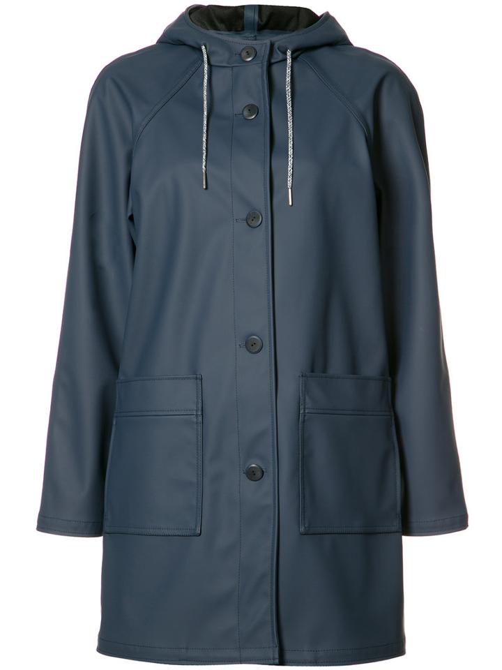 A.p.c. Hooded Parka, Women's, Size: 36, Blue, Polyester/polyurethane