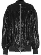 Miu Miu Sequinned Bomber Jacket - Black