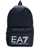 Ea7 Emporio Armani Printed Logo Backpack - Blue