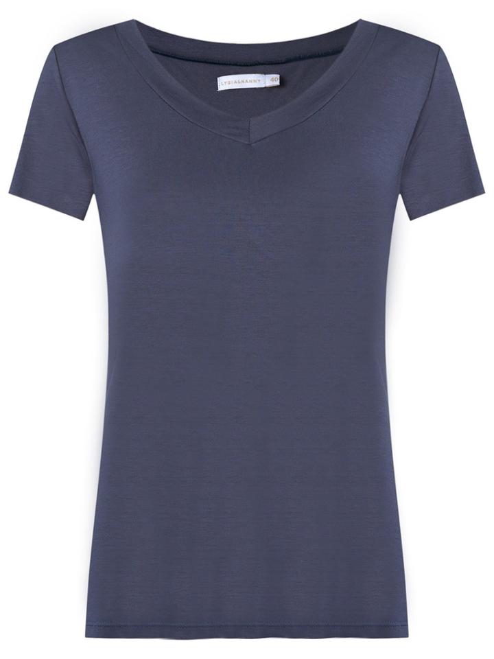 Lygia & Nanny V Neck T-shirt - Blue