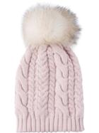 Miu Miu Knit And Fur Hat - Pink