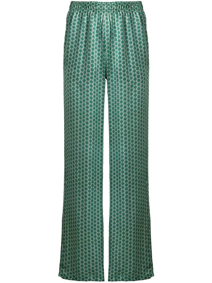 Faith Connexion Flared Embroidered Trousers - Green